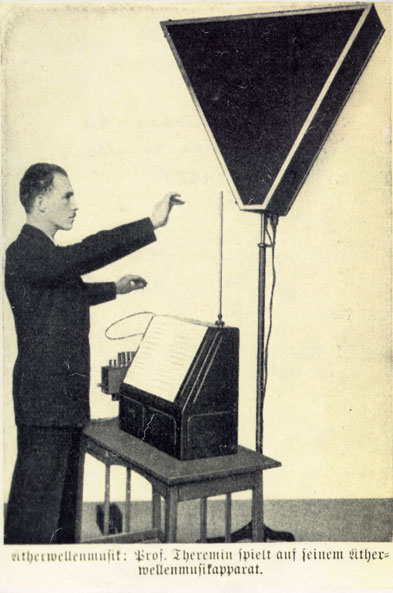 Prof. Termen is playing the Theremin