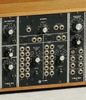 Moog modular synthesizer: detail of the plug board, 1973. 