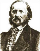 Portrait of French typographer Édouard-Léon Scott de Martinville (1817-1879), inventor of the phonautograph.
